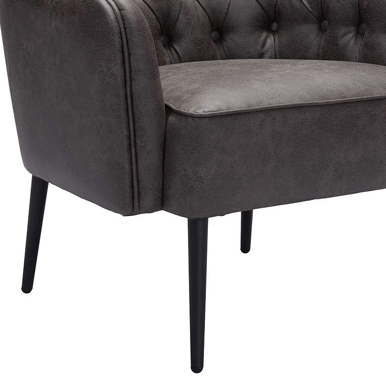 Image 4 Zuo Tasmania Vintage Black Fabric Tufted Accent Chair more views