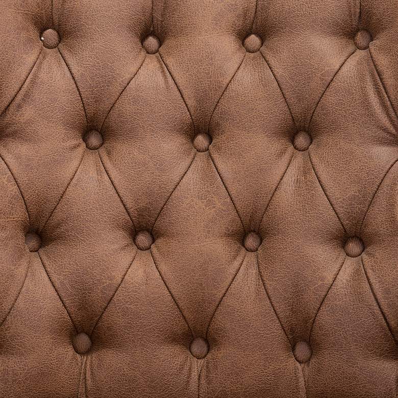 Image 6 Zuo Tasmania Vintage Brown Fabric Tufted Accent Chair more views
