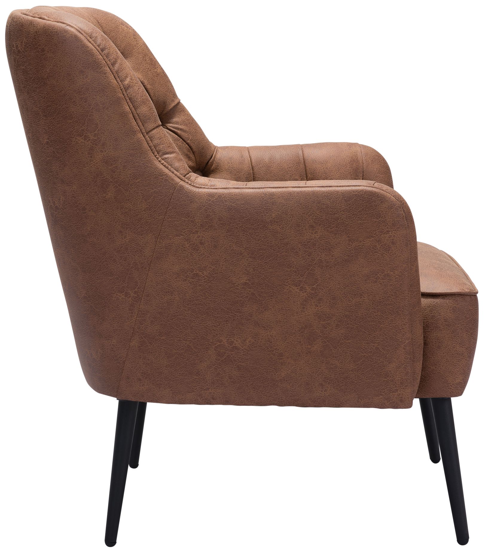 Image 7 Zuo Tasmania Vintage Brown Fabric Tufted Accent Chair more views