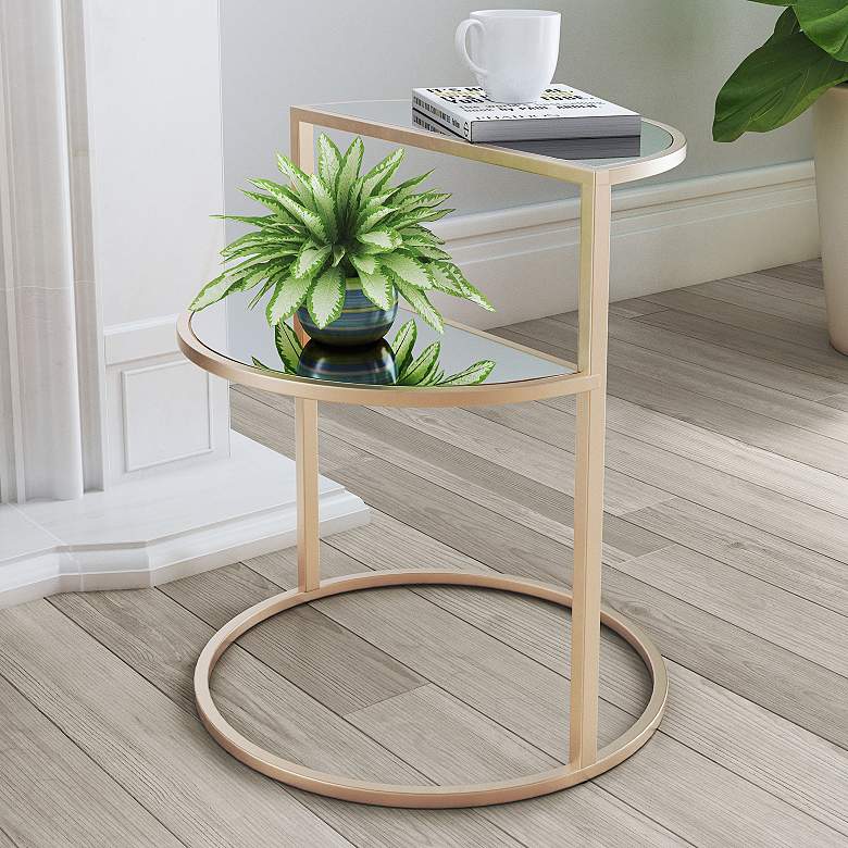 Image 1 Zuo Terrace 20 inch Wide Gold Side Table