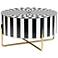 Zuo Thistle 30" Wide Black and White Coffee Table