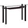 Zuo Tier Espresso Leatherette and Glass Console Table