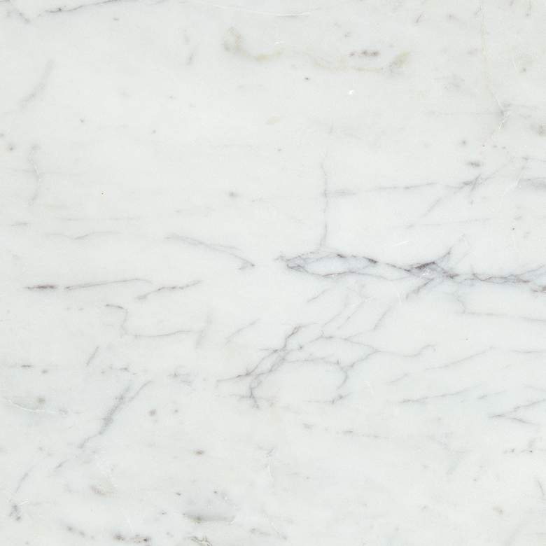 Image 4 Zuo Tim 15" Wide Matte White Marble Plated Gray Side Table more views
