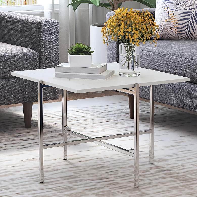 Image 1 Zuo Titan 24" Wide Silver Side Table