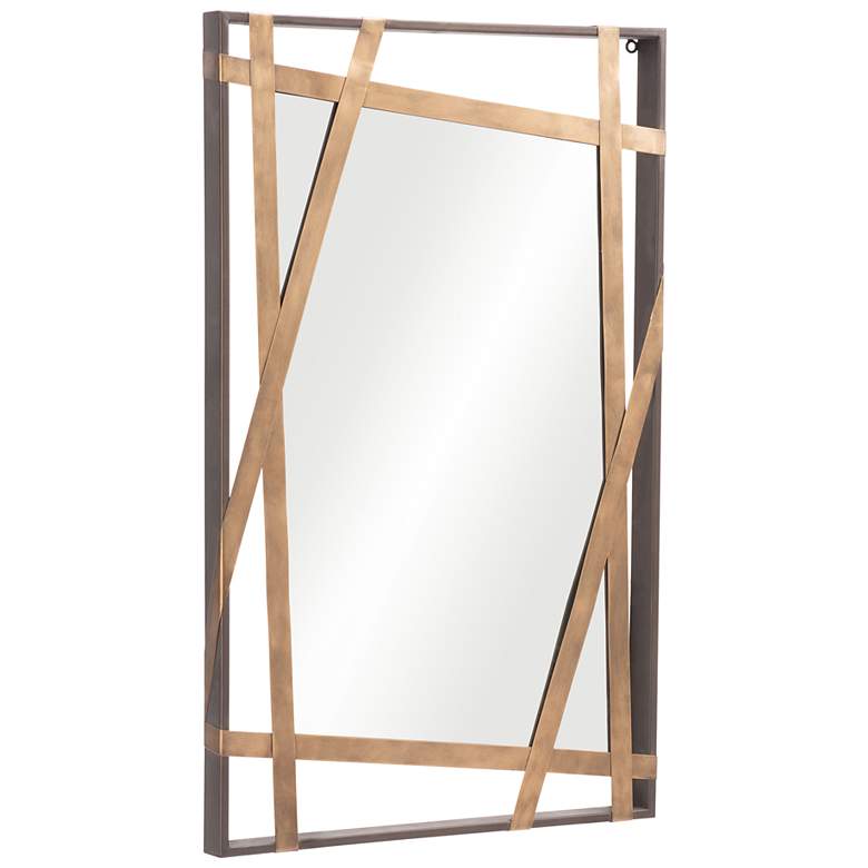 Image 2 Zuo Tolix Black and Gold 19 3/4" x 31 1/2" Wall Mirror