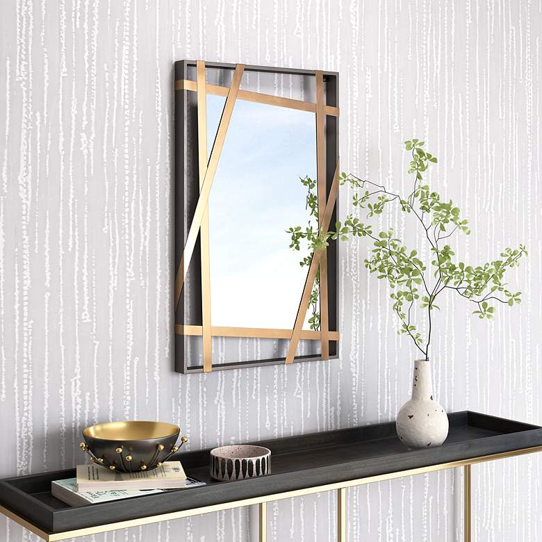 Image 4 Zuo Tolix Black and Gold 19 3/4" x 31 1/2" Wall Mirror more views