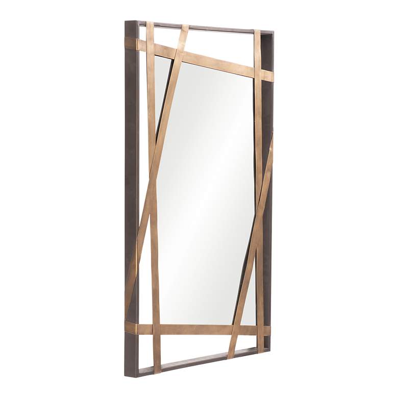 Image 6 Zuo Tolix Black and Gold 19 3/4" x 31 1/2" Wall Mirror more views