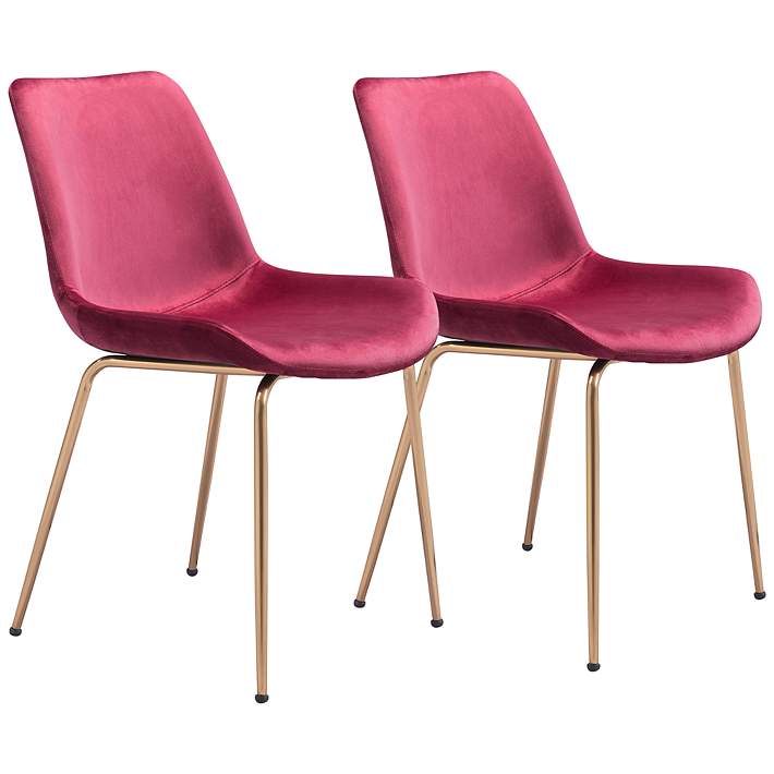 Red Velvet Dining Room Chairs