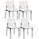 Zuo Trafico White Set of Four Side Chairs