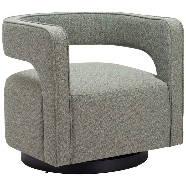 Image 1 Zuo Turku 29" Wide Modern Sage Green Swivel Club Chair