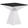 Zuo Tyrell Stainless Steel and Black Glass Coffee Table