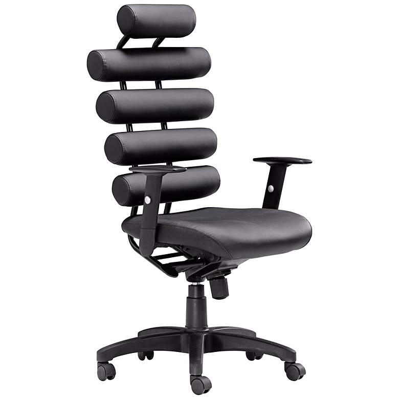 Image 1 Zuo Unico Black Leatherette Office Chair