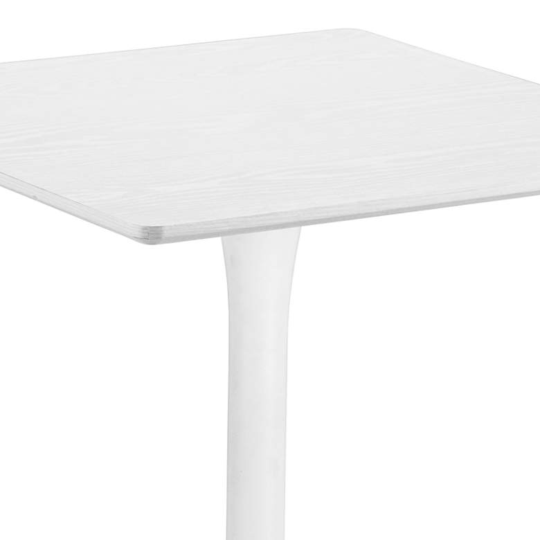 Image 2 Zuo Valleta 23 3/4" Wide White Pedestal Bar Table more views