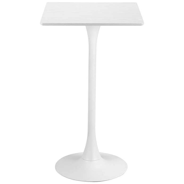 Image 3 Zuo Valleta 23 3/4" Wide White Pedestal Bar Table more views