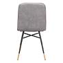 Zuo Var Gray Fabric Dining Chairs Set of 2