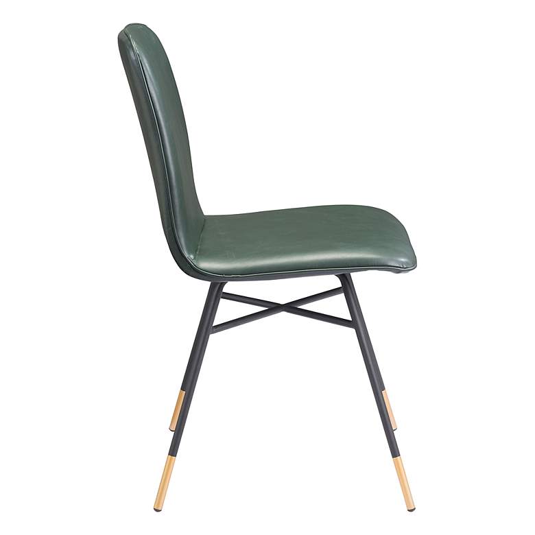 Image 3 Zuo Var Green Fabric Dining Chairs Set of 2 more views