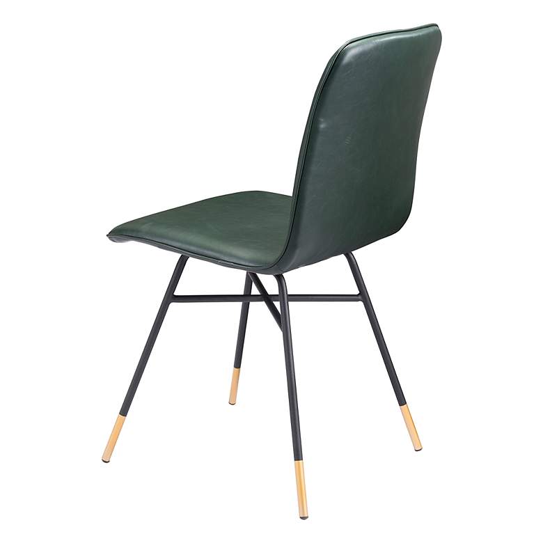 Image 5 Zuo Var Green Fabric Dining Chairs Set of 2 more views