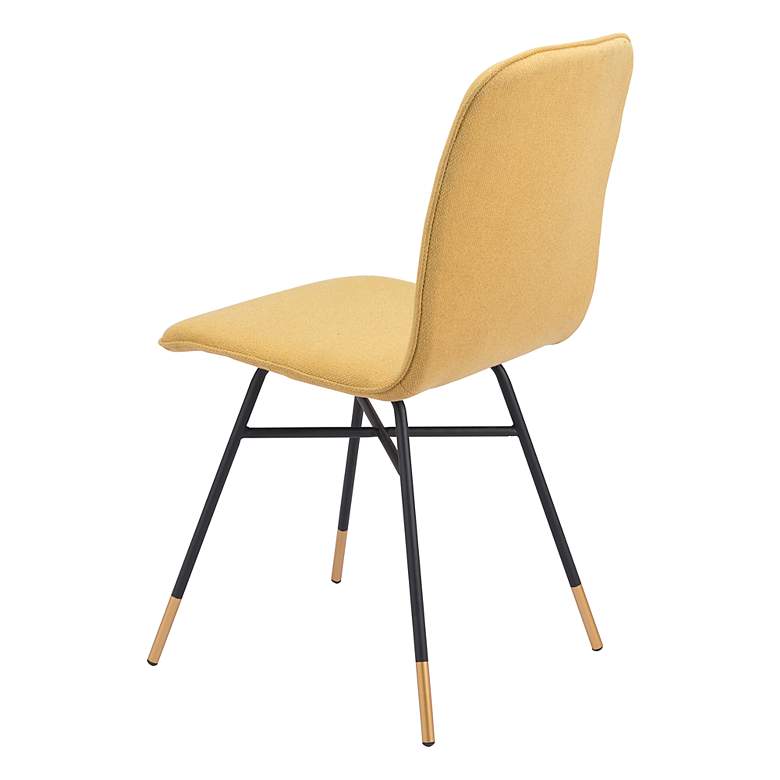 Image 7 Zuo Var Yellow Fabric Dining Chairs Set of 2 more views