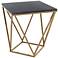 Zuo Verona 19 3/4" Wide Black and Gold Side Table