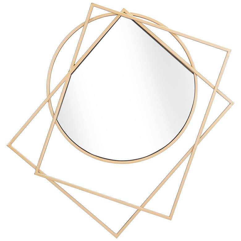 Image 2 Zuo Vertex Gold 33 1/2" x 32" Geometric Wall Mirror
