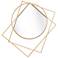 Zuo Vertex Gold 33 1/2" x 32" Geometric Wall Mirror