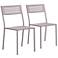 Zuo Wald Electro Taupe Outdoor Dining Chair Set of 2