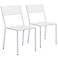 Zuo Wald Electro White Outdoor Dining Chair Set of 2