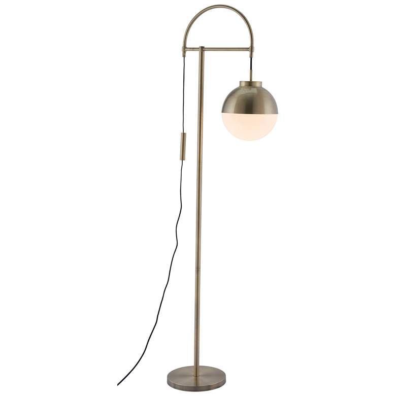 Image 1 Zuo Waterloo 69" High White and Bronze Globe Floor Lamp