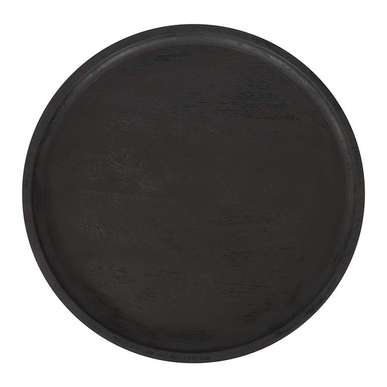 Image 3 Zuo Watson 16" Wide Painted Black Mango Wood Round Side Table more views
