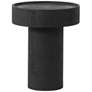 5_Zuo Watson 16" Wide Painted Black Mango Wood Round Side Table more views