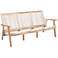 Zuo West Port White Wash Wood and White Outdoor Sofa