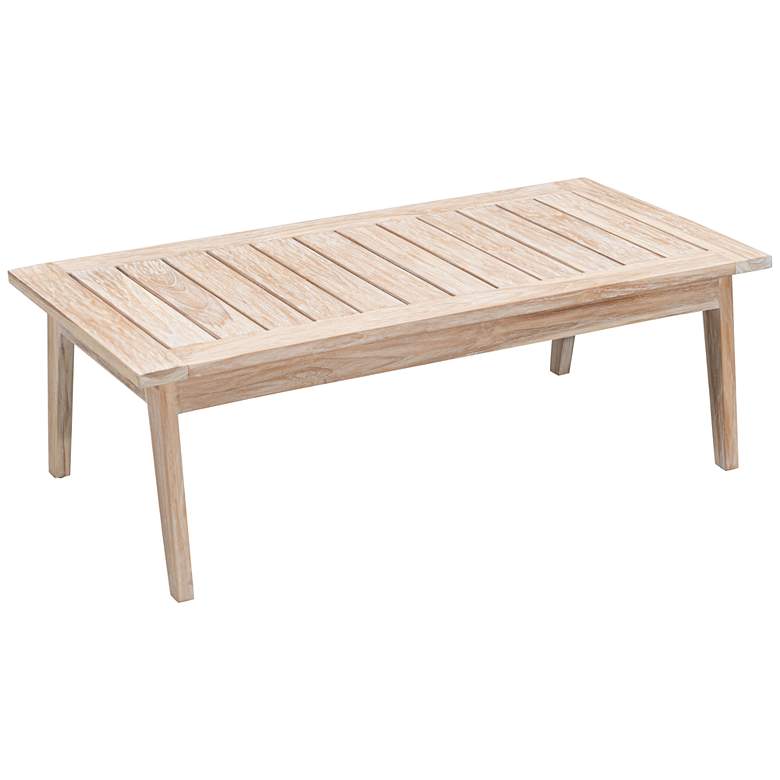 Image 1 Zuo West Port White Wash Wood Outdoor Coffee Table