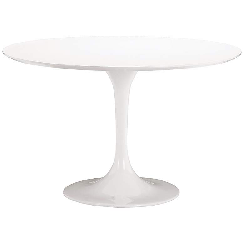 Image 1 Zuo Wilco 47" Wide Mid-Century White Dining Table