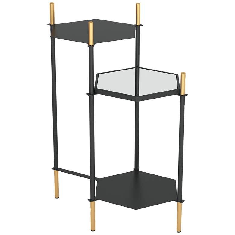 Image 2 Zuo William Painted Black Gold Metal Side Table