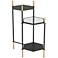 Zuo William Painted Black Gold Metal Side Table