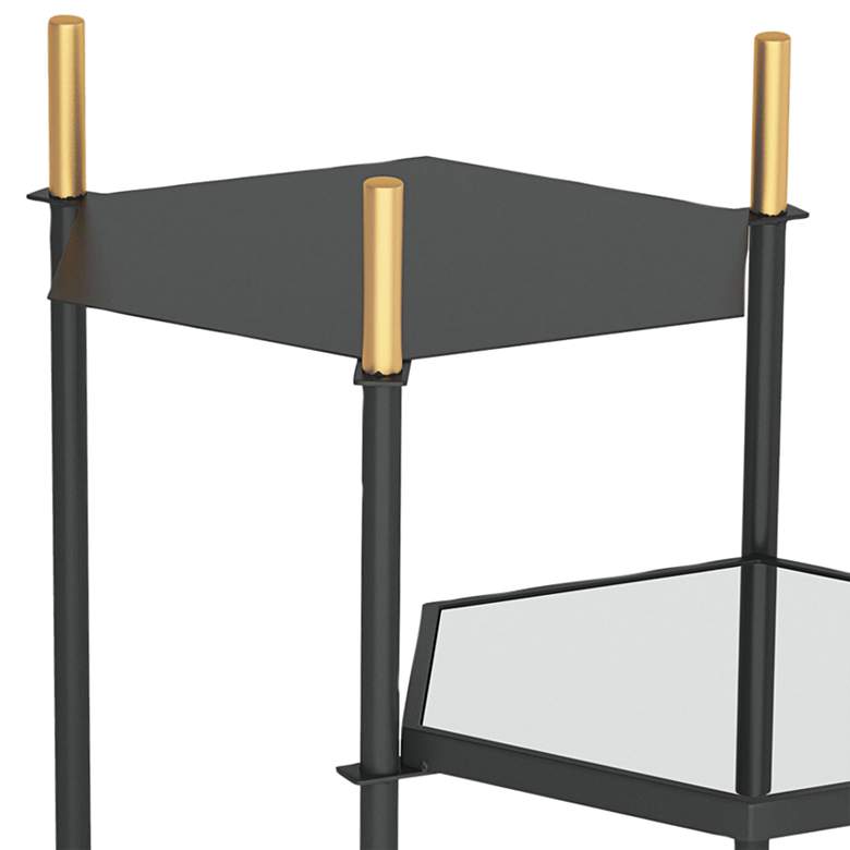 Image 3 Zuo William Painted Black Gold Metal Side Table more views