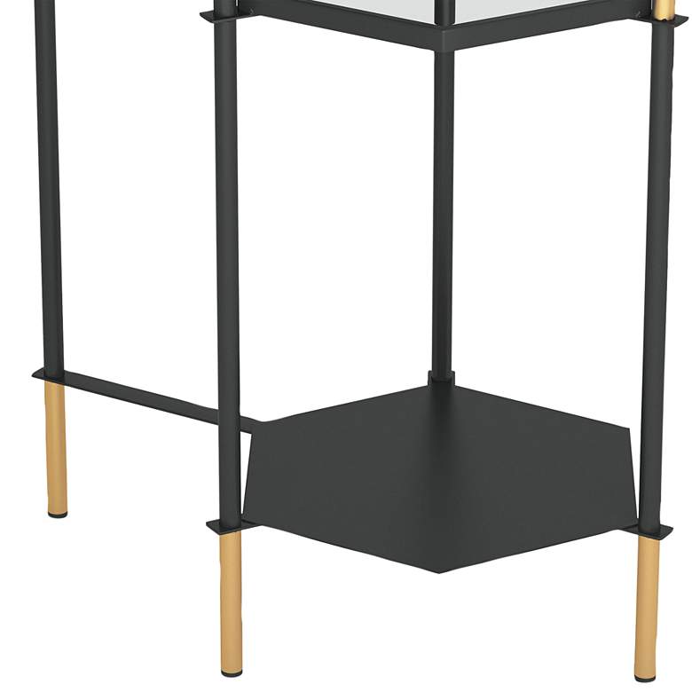 Image 4 Zuo William Painted Black Gold Metal Side Table more views