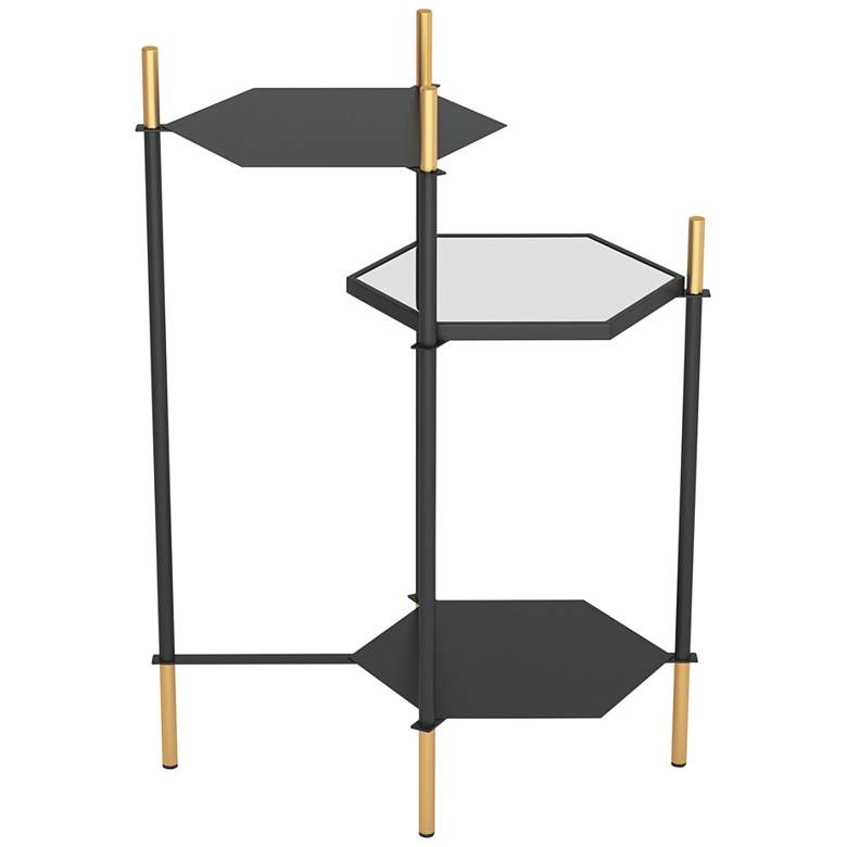 Image 7 Zuo William Painted Black Gold Metal Side Table more views