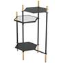 Zuo William Painted Black Gold Metal Side Table