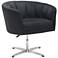 Zuo Wilshire Black Fabric Adjustable Swivel Modern Occasional Chair
