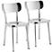 Zuo Winter Classic Stainless Steel Dining Chair Set of 2