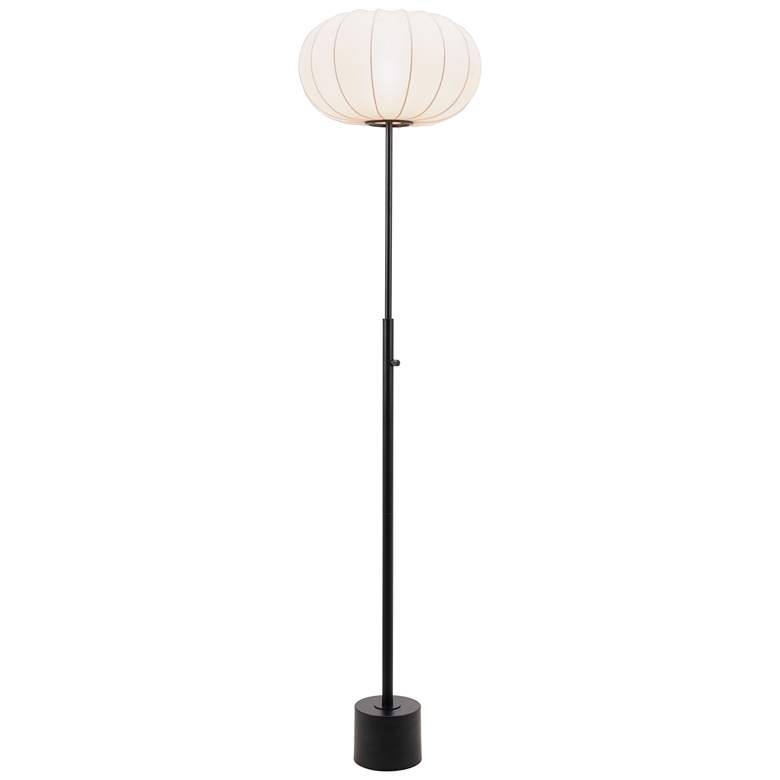 Image 1 Zuo Wisteria 65 inch High White Globe Shade Modern Floor Lamp