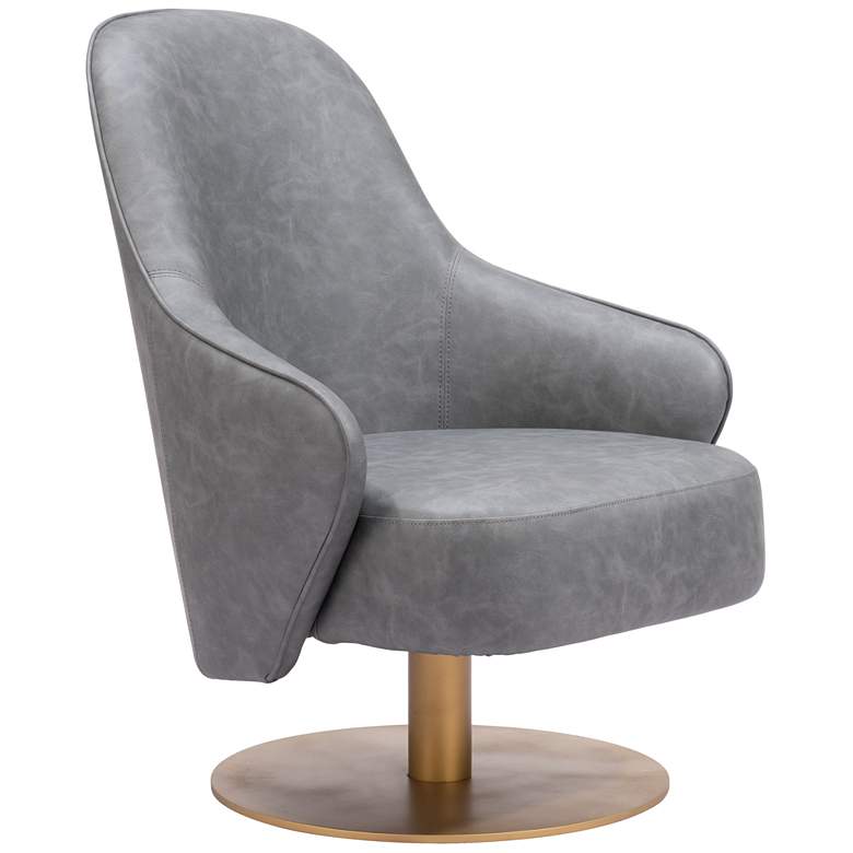 Image 1 Zuo Withby 28" Wide Gray Fabric Modern Accent Chair
