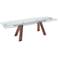 Zuo Wonder 71" Wide Walnut and Glass Extension Dining Table