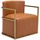 Zuo Xander Brown Faux Leather Accent Chair