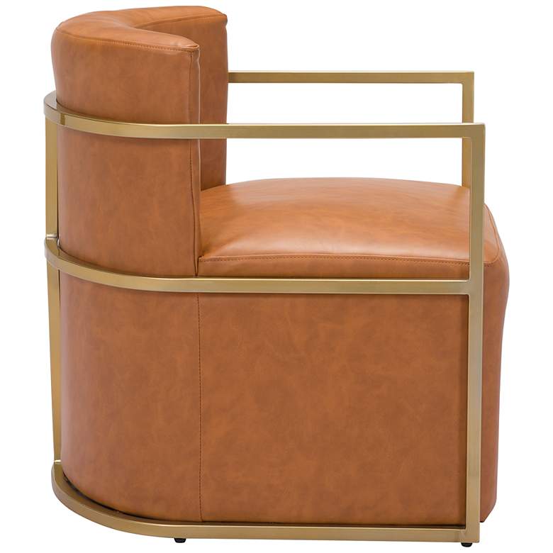 Image 7 Zuo Xander Brown Faux Leather Accent Chair more views