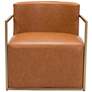 Zuo Xander Brown Faux Leather Accent Chair