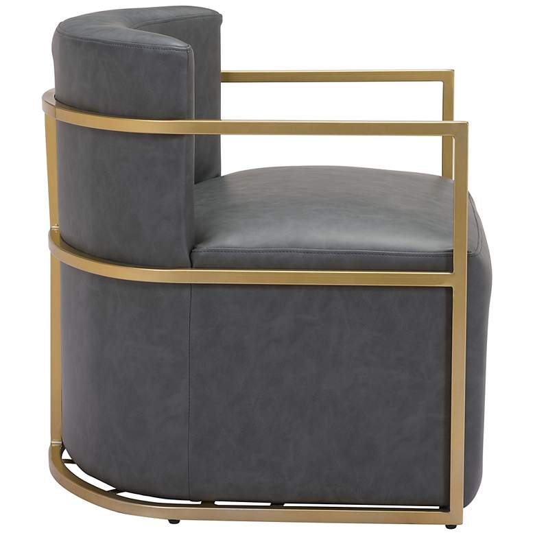 Image 7 Zuo Xander Gray Faux Leather Accent Chair more views