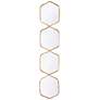 Zuo Zen Gold 9" x 45 1/4" Four Hexagon Wall Mirror
