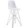 Zuo Zip 28 3/4" High White Seat Modern Bar Chair